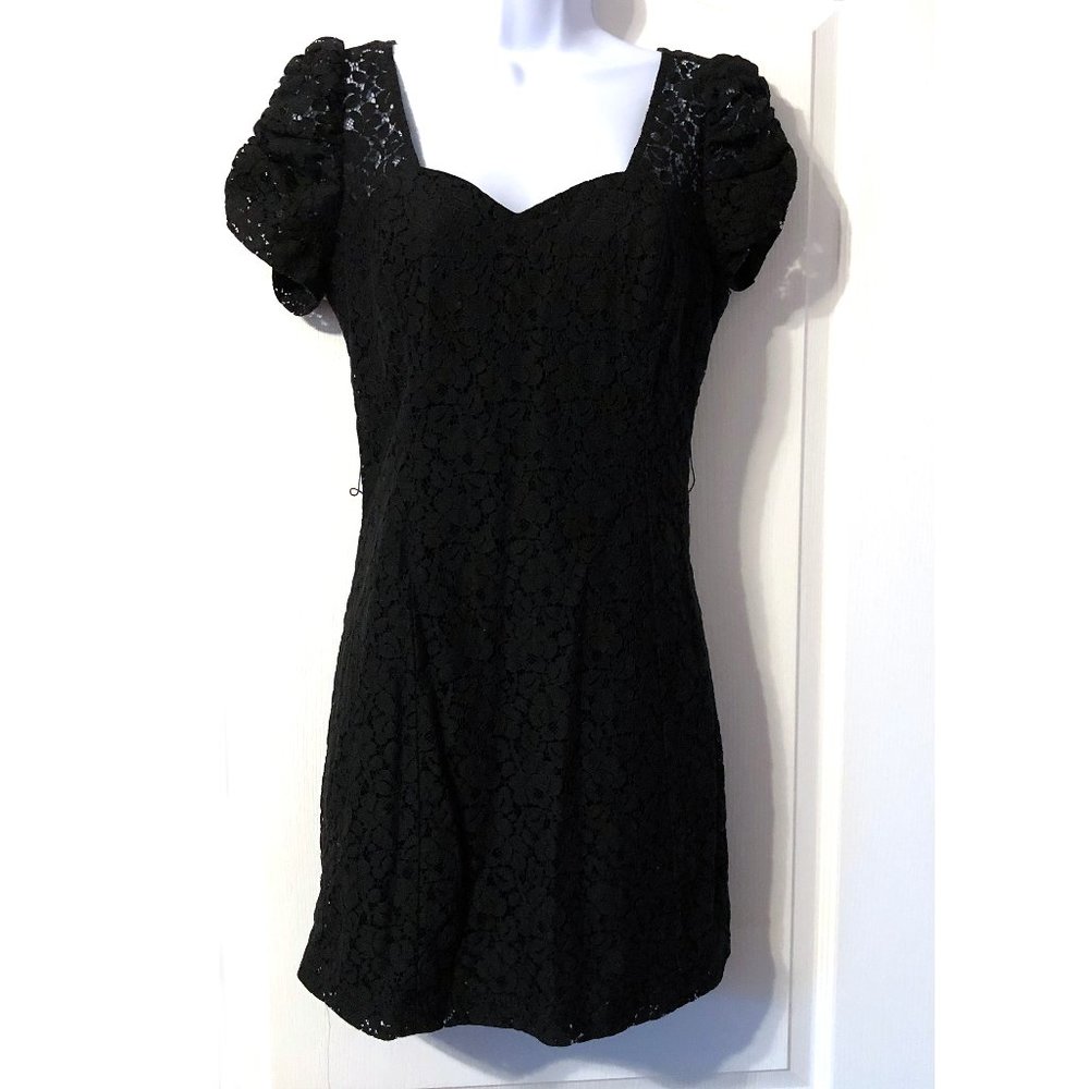 Guess Black Lace Dress size 6 mini dress EUC